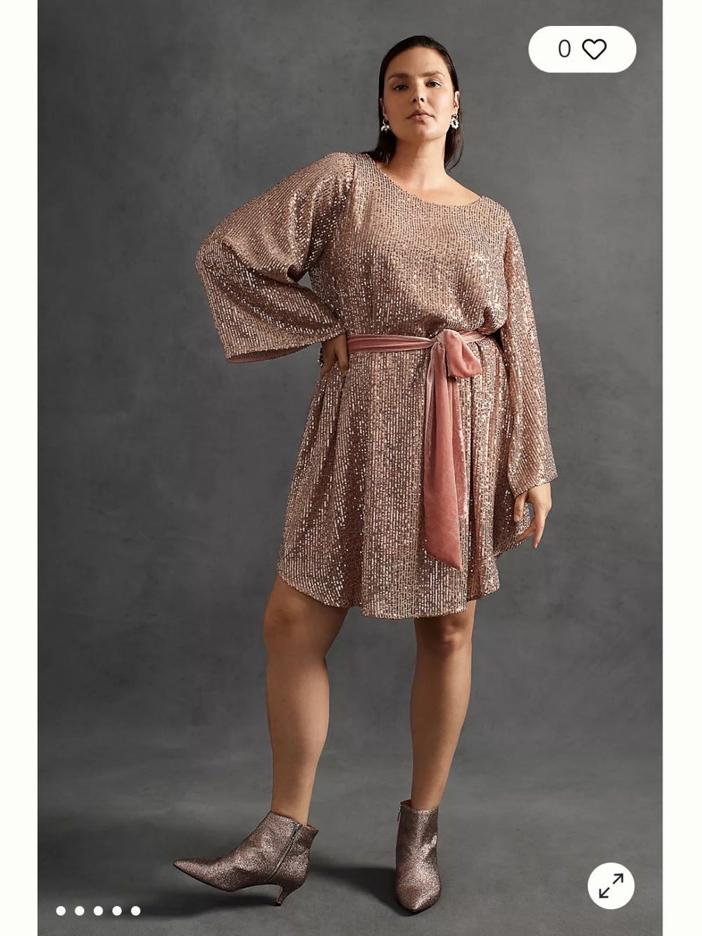By Anthropologie Starling Sequinned Tunic XLP